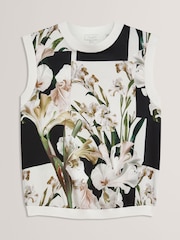 Ted Baker White Liilea-Printed Woven Front Tank Top - Image 5 of 6