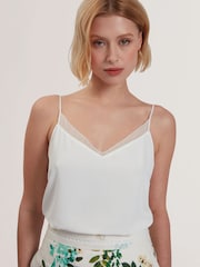 Ted Baker White Lulea-Chiffon Insert Cami Top - Image 3 of 5
