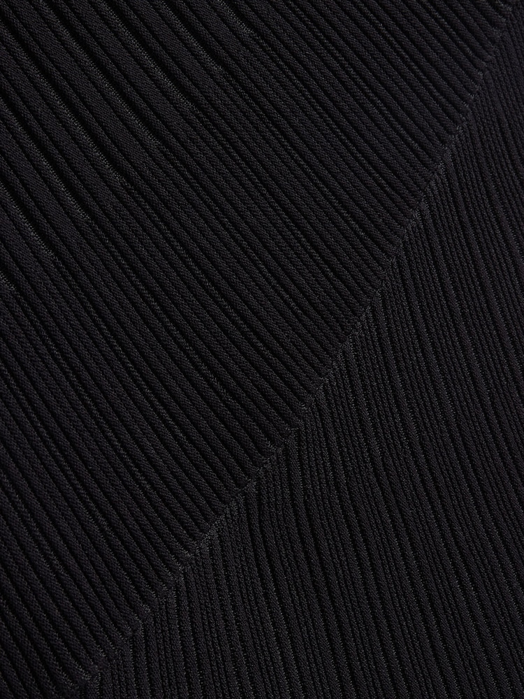 Ted Baker Black Celyina-Engineered Sheer Detail Knitted Midi Dress - Image 5 of 5