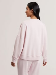 Ted Baker Pink Stiila Branded 100% Cotton Sweatshirt - Image 5 of 6