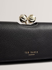 Ted Baker Black Large Roosali Rose Detail Leather Bobble Purse - Image 2 of 4