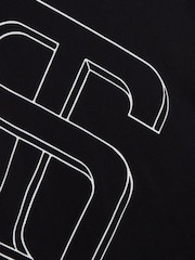 Черный - Ted Baker Craigey Short Sleeve Branded Graphic 100% Cotton T-Shirt - Image 6 of 6