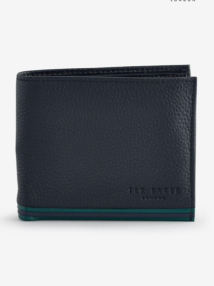 Ted Baker Black Grantts Stripe Leather Wallet - Image 2 of 5