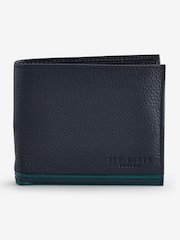 Ted Baker Black Grantts Stripe Leather Wallet - Image 3 of 5