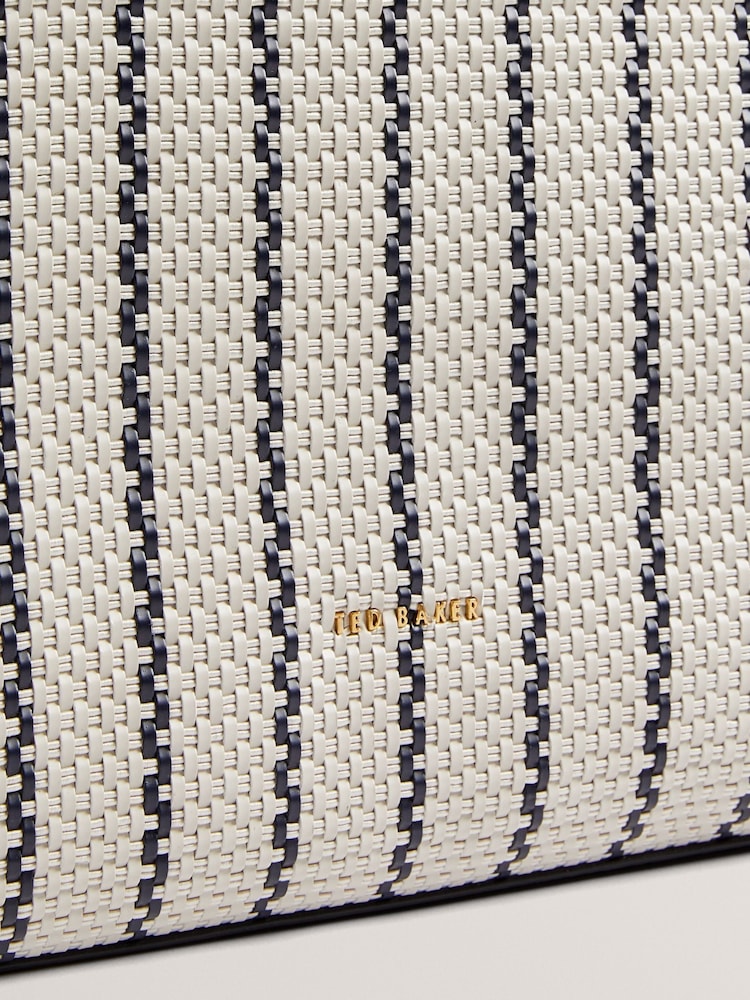 Ted Baker White Riveren-Woven Webbing Large Shopper Bag - Image 2 of 4