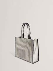 Ted Baker White Riveren-Woven Webbing Large Shopper Bag - Image 3 of 4