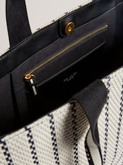 Ted Baker White Riveren-Woven Webbing Large Shopper Bag - Image 4 of 4