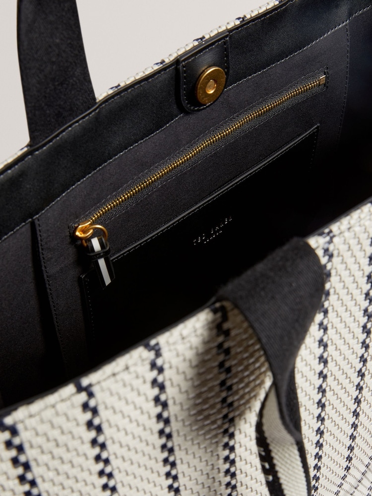 Ted Baker White Riveren-Woven Webbing Large Shopper Bag - Image 4 of 4