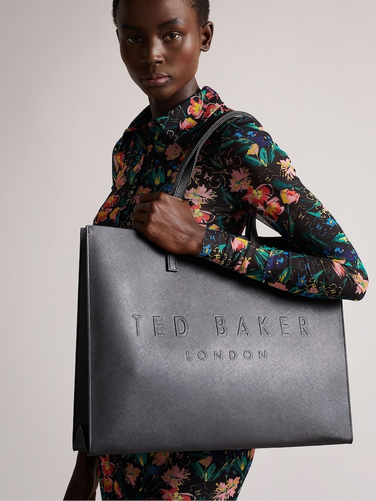 Ted Baker Black Sukicon-Crosshatch East West Icon Bag - Image 5 of 5