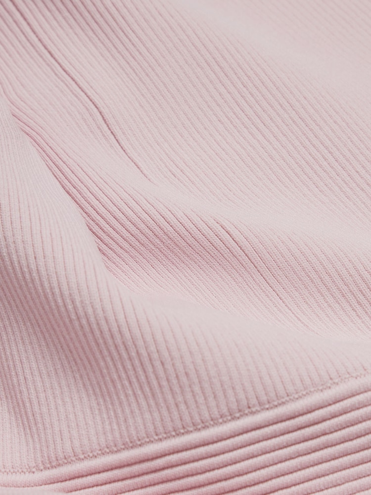 Ted Baker Pink Jescka Sculptured Knit Skater Dress - Image 5 of 5