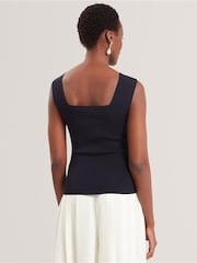 Azul marino - Ted Baker Binkkii Square Neck Knit Top - Imagen 2 de 9