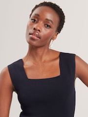 Azul marino - Ted Baker Binkkii Square Neck Knit Top - Imagen 3 de 9