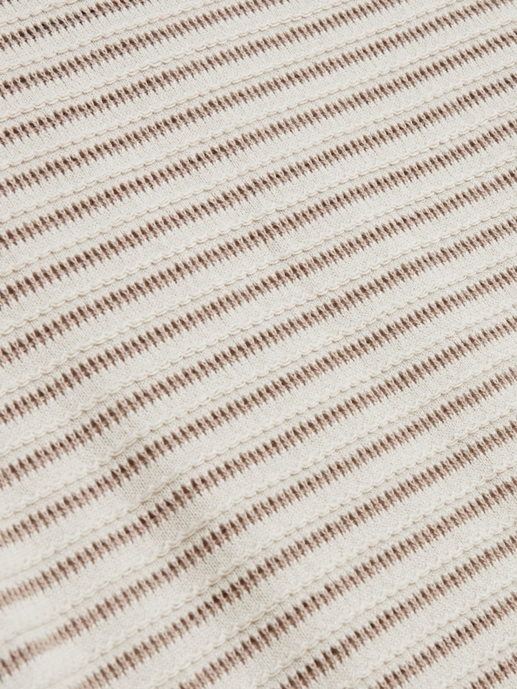 Ted Baker Cream Lain 100% Cotton Textured T-Shirt - Image 6 of 6 Ted Baker Cream Lain 100% Cotton Textured T-Shirt - Image 6 of 6