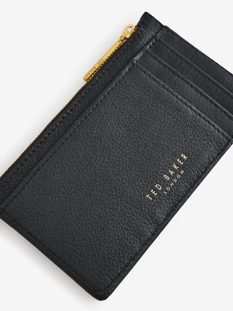 Ted Baker Black Marleah Script Zip Card Holder - Image 2 of 2