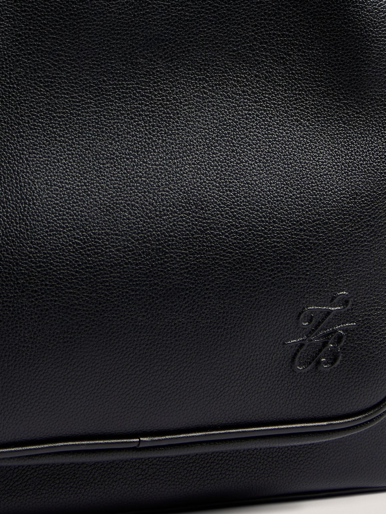Ted Baker Black Tairone PU Script Backpack - Image 4 of 4