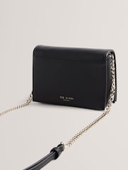 Ted Baker Black Rousen Bar Detail Leather Crossbody Bag - Image 2 of 4