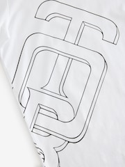 Белый - Ted Baker Craigey Short Sleeve Branded Graphic 100% Cotton T-Shirt - Image 8 of 8