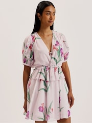 Ted Baker Merieli V-Neck Waisted Mini Dress - Image 2 of 11