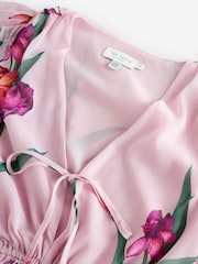 Ted Baker Merieli V-Neck Waisted Mini Dress - Image 6 of 11