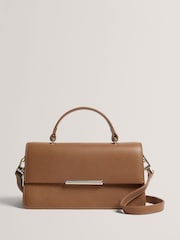 Ted Baker Brown Rosly-Bar Detail Elongated Top Handle Bag - Image 1 of 4
