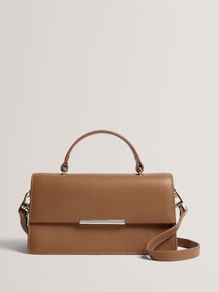 Ted Baker Brown Rosly-Bar Detail Elongated Top Handle Bag - Image 1 of 4
