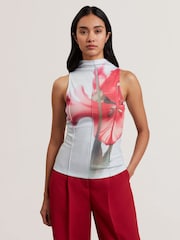 Ted Baker Harplnn-Crepe Jersey Seam Detail Printed Tank - Imagen 1 de 6