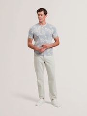 Ted Baker Blue Dennio Printed Floral T-Shirt - Image 2 of 6