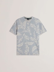 Ted Baker Blue Dennio Printed Floral T-Shirt - Image 5 of 6