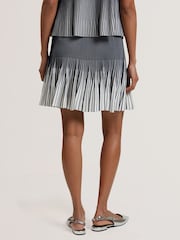Ted Baker Blue Lotttii Flippy Knit Mini Skirt - Image 4 of 6