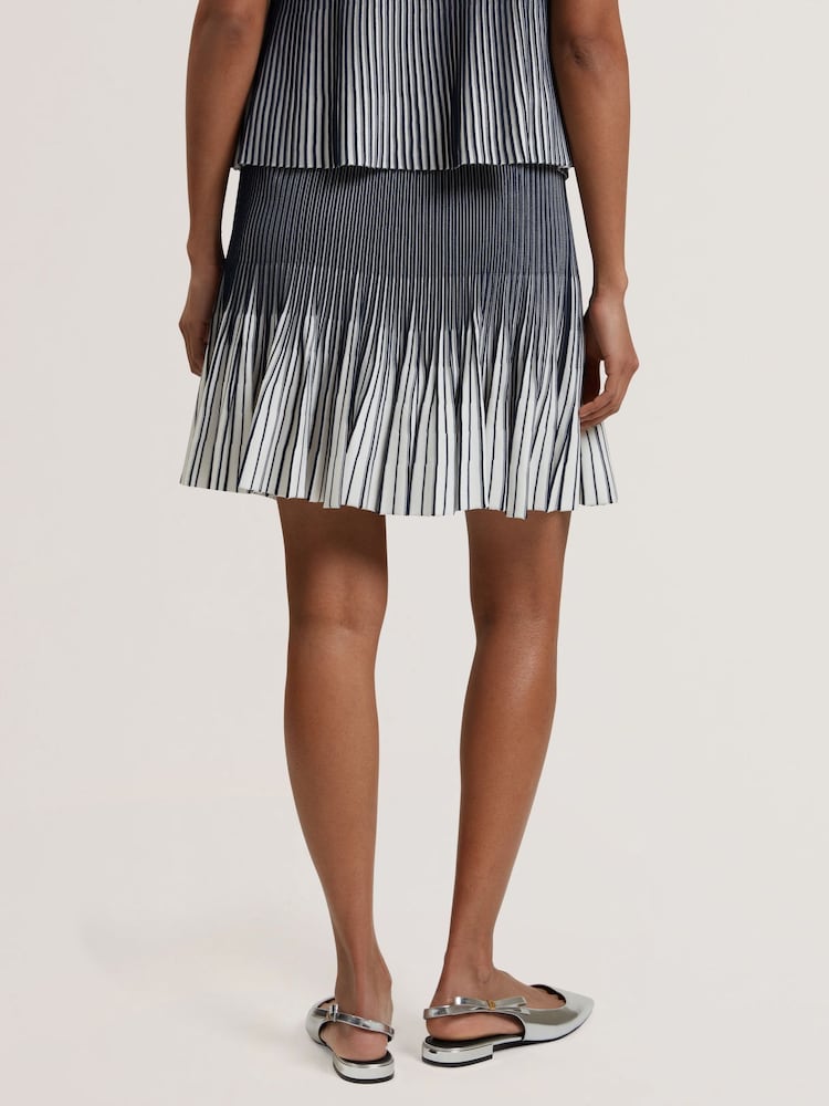 Ted Baker Blue Lotttii Flippy Knit Mini Skirt - Image 4 of 6