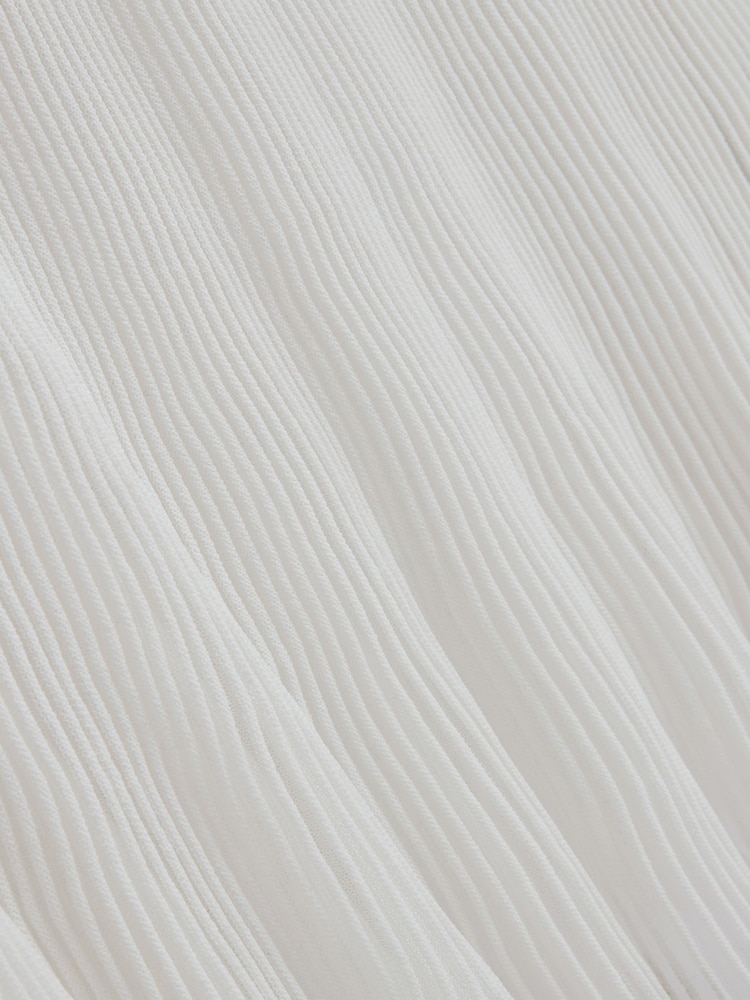 Ted Baker White Celyina-Engineered Sheer Detail Knitted Midi Dress - Image 2 of 5