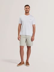 Ted Baker White Tebars-SS Branded Script 100% Cotton T-Shirt - Image 2 of 9