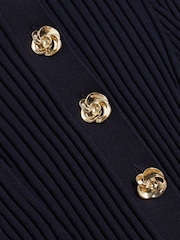 Ted Baker Blue Dayyzi-Long Sleeve Crop Knit Cardigan - Image 6 of 6