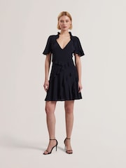 Ted Baker Jojii-Frill Detail Mini Dress with Angel Sleeve - Image 1 of 5