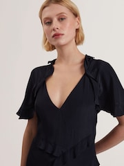 Ted Baker Jojii-Frill Detail Mini Dress with Angel Sleeve - Image 2 of 5