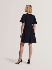 Ted Baker Jojii-Frill Detail Mini Dress with Angel Sleeve - Image 3 of 5