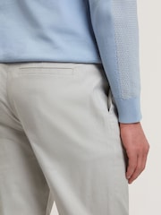 Ted Baker Grey Regular Fit Jackus Semi Plain Chino Trousers - Image 3 of 7