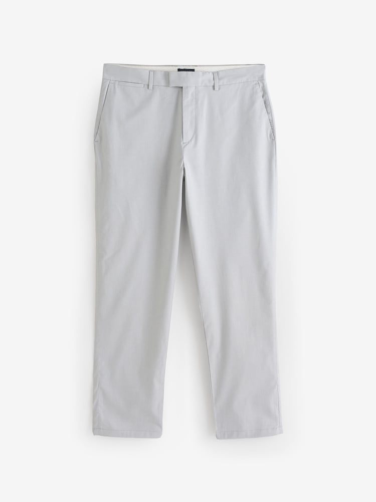 Ted Baker Grey Regular Fit Jackus Semi Plain Chino Trousers - Image 5 of 7