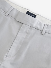 Ted Baker Grey Regular Fit Jackus Semi Plain Chino Trousers - Image 6 of 7