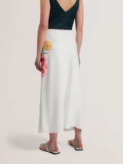 Ted Baker White Casla Printed Column Maxi Skirt - Image 4 of 6