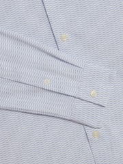 Ted Baker Blue Regular Wavey Long Sleeve Geo Print Shirt - Image 6 of 6