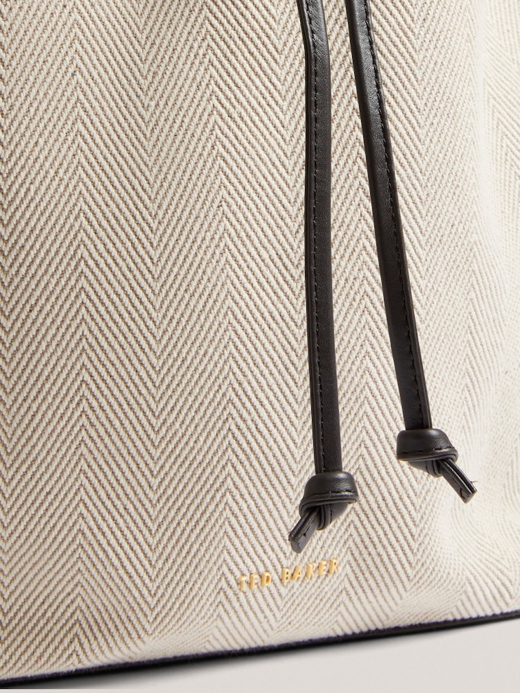 Ted Baker Brown Tashah Detail Canvas Herringbon 100% Cotton Belt - Image 3 of 4
