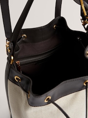 Ted Baker Brown Tashah Detail Canvas Herringbon 100% Cotton Belt - Image 4 of 4