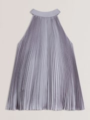 Ted Baker Purple Mamiia Super Pleated Sleeveless Top - Image 5 of 6