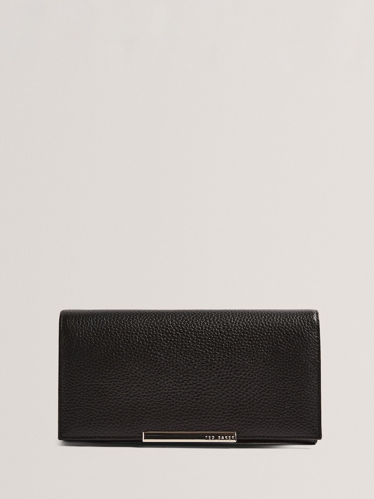 Ted Baker Black Slim Rousi Bar Detail Leather Purse - Image 1 of 4