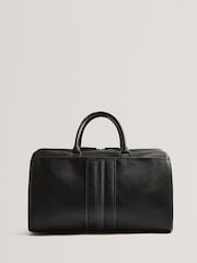 Ted Baker Black Kelvin-Stripe PU Holdall - Image 2 of 5