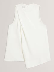 Ted Baker White Icana Drape Detail Sleeveless Top - Image 5 of 5