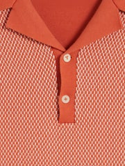 Красный - Трикотажная рубашка поло из 100% хлопка с короткими рукавами Ted Baker - Image 4 of 7