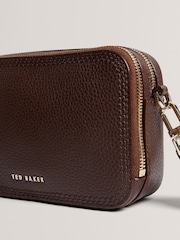 Ted Baker Chocolate Brown Willsa-Mini Webbing Leather Cross-Body Bag - Image 2 of 4