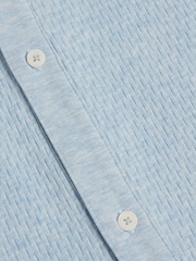 أزرق - Ted Baker Connyr Short Sleeve Regular Button Through Polo Shirt - صورة 9 من 10